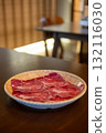Close up of sliced oyster blade, raw meat. prepared for cooking 132116030