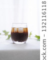 Cold iced coffee (white background, copy space) 132116118