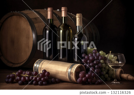 Wine beverage concept. Generative AI 132116326