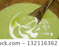Warm potage soup made with edamame, a winter dish 132116362