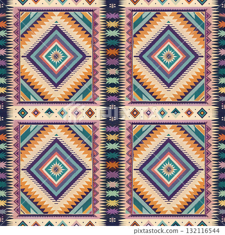 seamless pattern, tribal background, vector illustration 132116544