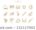 Musical instrument orchestra icon pictogram vector illustration set 132117002