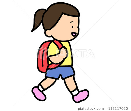 步行去學校的亞洲女孩 132117020