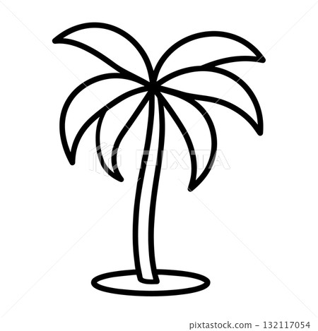 Black Palm Tree Silhouette Art in Minimal Flat Style Vector Black Palm Tree Silhouette Art in Minimal Flat Style Vector 132117054