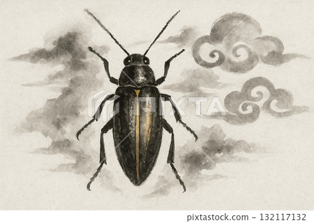 水墨風格的寶石甲蟲 | 水墨風格的寶石甲蟲 132117132