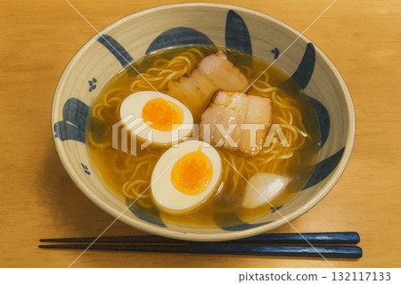 Japanese Ramen with Egg｜Japanese-style ramen with boiled egg 132117133