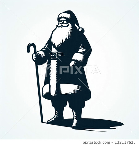 聖誕老人的輪廓畫 132117623