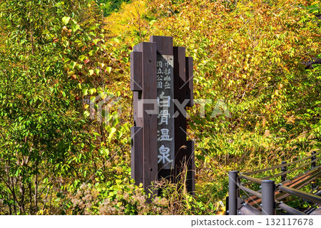 秋季白骨溫泉紀念碑(長野縣松本市) 秋季白骨溫泉紀念碑(長野縣松本市) 132117678