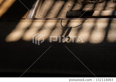 [光束素材] 妻子籠宿脅本陣奧谷的光束，冬季的特色【長野縣】 132118063