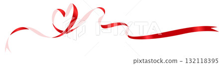 Heart-shaped ribbon, decoration material Heart-shaped ribbon, decoration material 132118395