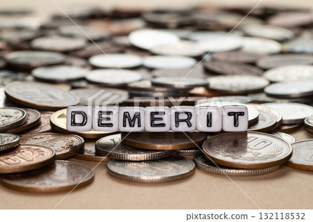DEMERIT alphabet beads and lots of coins 132118532