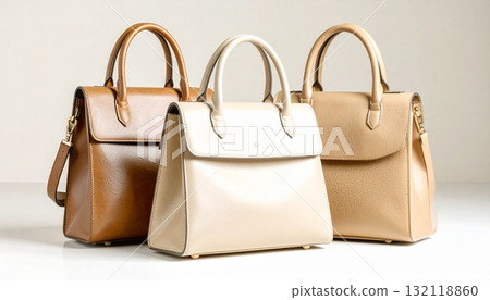 優雅地展示各種色彩雅緻的皮包 132118860