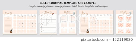 May book blank month book writing mockup, hand-drawn style cute book design, article book, writing book, waiting list, memo box, diary material sheet 132119020