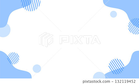 淡藍色流行清爽框架素材向量 132119452