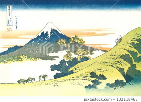 葛飾北齋《富士山三十六景》#6,甲州稻梅峠 葛飾北齋《富士山三十六景》#6,甲州稻梅峠 132119465