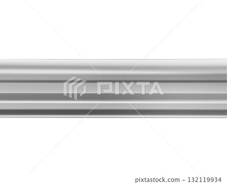 Aluminium profile for windows and doors manufacturing. Structural metal aluminium shapes. Aluminium profiles texture for constructions isolated on white background. Aluminium profile for windows and doors manufacturing. Structural metal aluminium shapes. Aluminium profiles texture for constructions isolated on white background. 132119934