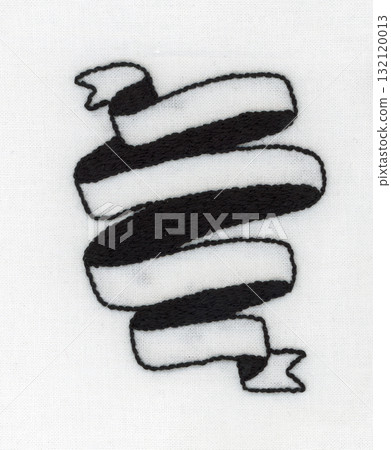 Black embroidery ribbon decoration Black embroidery ribbon decoration 132120013