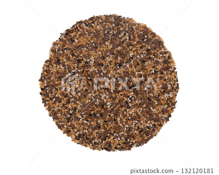 Macro shot of a pile of chia, flax, sesame, and quinoa seeds texture isolated on white background. Food Background. A scattering of seeds mix isolated. Healthy food. Natural food. Macro shot of a pile of chia, flax, sesame, and quinoa seeds texture isolated on white background. Food Background. A scattering of seeds mix isolated. Healthy food. Natural food. 132120181