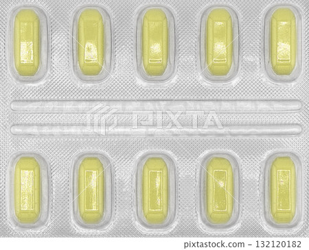 Macro shot pile of tablets pill in silver blister packaging. Aluminium foil blister pack. Pharmacy products. Medicine pills and drugs close up. Pills background Macro shot pile of tablets pill in silver blister packaging. Aluminium foil blister pack. Pharmacy products. Medicine pills and drugs close up. Pills background 132120182