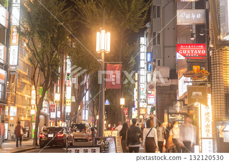 東京:繁華的神樂坂夜景 東京:繁華的神樂坂夜景 132120530