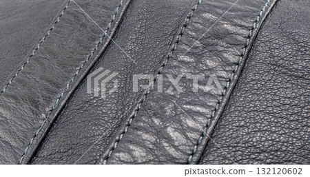Macro shot leather texture background. Part of perforated leather details. Perforated leather texture background. Texture leather Macro shot leather texture background. Part of perforated leather details. Perforated leather texture background. Texture leather 132120602
