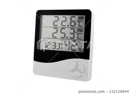 A home weather station isolated on a white background. Modern home weather station isolated 132120644