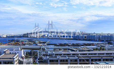 Bay Bridge at Daikoku Pier in Yokohama Bay Bridge at Daikoku Pier in Yokohama 132121014