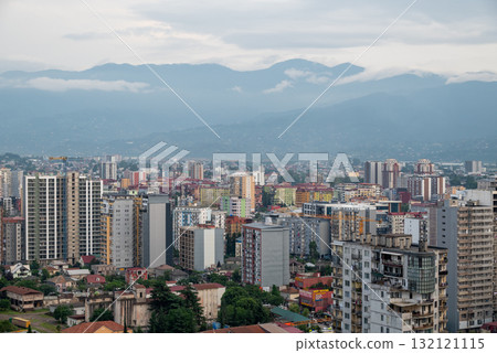 Cityscape of Batumi, second-largest city of Georgia, capital of Autonomous Republic of Adjara and popular Black Sea resort 132121115