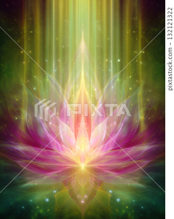 夢幻般閃耀的蓮花 AI 影像 132121322