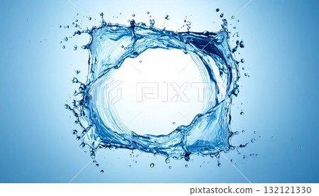 清澈的水花創造出美麗的圓形圖案 清澈的水花創造出美麗的圓形圖案 132121330