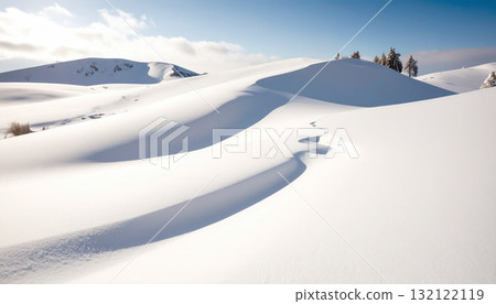 The natural beauty of winter, depicted by soft snow The natural beauty of winter, depicted by soft snow 132122119