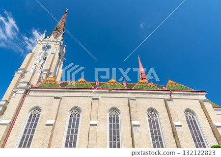 The Name of Mary Church Roman Catholic Gothic Revival parish church on Freedom Square in Novi Sad, Vojvodina, Serbia The Name of Mary Church Roman Catholic Gothic Revival parish church on Freedom Square in Novi Sad, Vojvodina, Serbia 132122823
