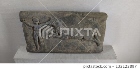 Ancient Statue Depicting Dancing Lady With Horse Excavated From Archaeological Site Of Taxila Pakistan 132122897