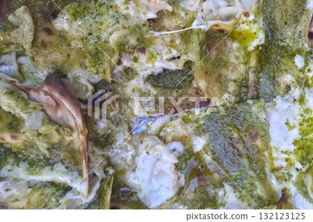 pesto cheese recco focaccia wood oven cooked artisanal homemade 132123125