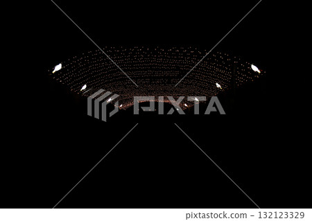 Starry Light Tunnel at Night Beautiful Fairy Light Decoration Starry Light Tunnel at Night Beautiful Fairy Light Decoration 132123329