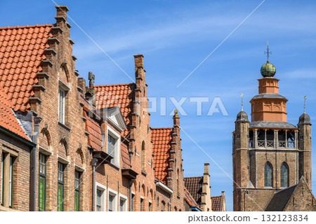 Adornes Domain with Jerusalem Chapel in Bruges, Flanders, Belgium Adornes Domain with Jerusalem Chapel in Bruges, Flanders, Belgium 132123834