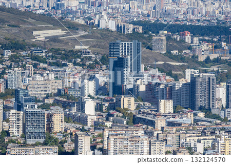 Aerial cityscape view of Tbilisi, the capital of Georgia Aerial cityscape view of Tbilisi, the capital of Georgia 132124570