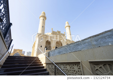 Taza Pir mosque in Baku, Azerbaijan 132124734