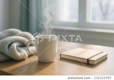 Scenes of winter warmth and peaceful life 132125707