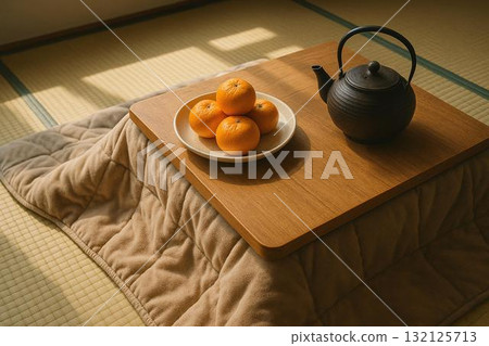 Scenes of winter warmth and peaceful life 132125713