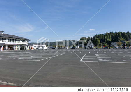 Parking lot at Esashi Fujiwara no Sato Historical Park, Oshu City, Iwate Prefecture 132125796