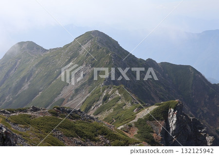 A mountain with a beautiful ridgeline 132125942