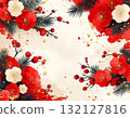 紅白梅花背景素材1 132127816