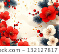 紅白梅花背景素材2 132127817