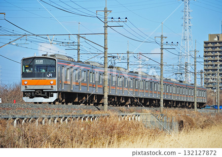 Musashino Line Higashi-Kawaguchi - Higashi-Urawa JR East 205 series M19 formation (Makuhari) 132127872