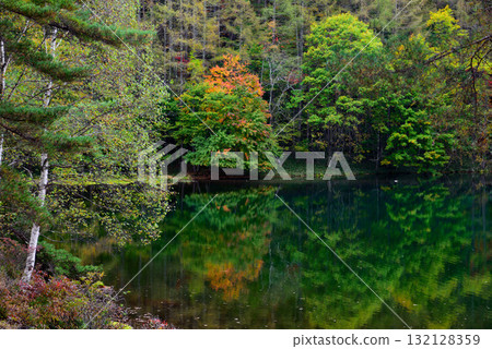 Beautiful reflections on Mishaka Pond Beautiful reflections on Mishaka Pond 132128359
