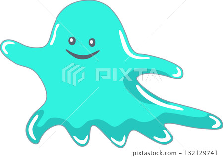 Running slime character illustration 132129741