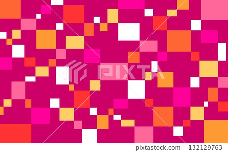 幾何圖案、正方形、紅紫色、粉紅色、橘色 132129763