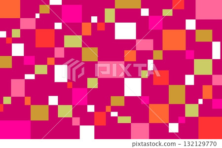 Geometric pattern, square, reddish purple, pink, orange Geometric pattern, square, reddish purple, pink, orange 132129770