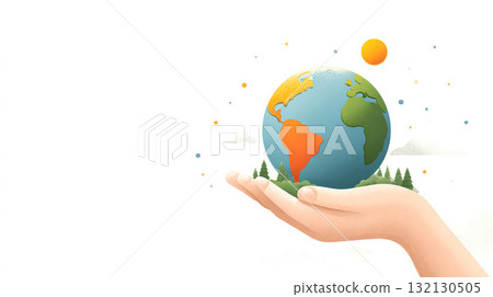 Earth tolerance day and earth day concept. hand holding earth Earth tolerance day and earth day concept. hand holding earth 132130505